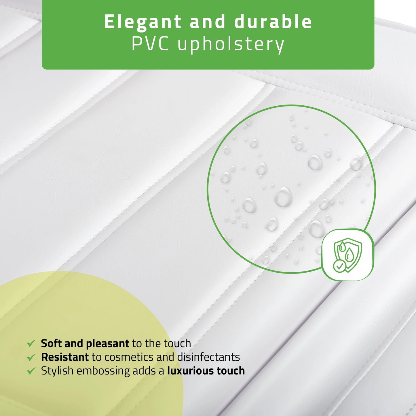 Leo PRO 4 Comfy Base k501 elektrisk behandlingsstol, vit