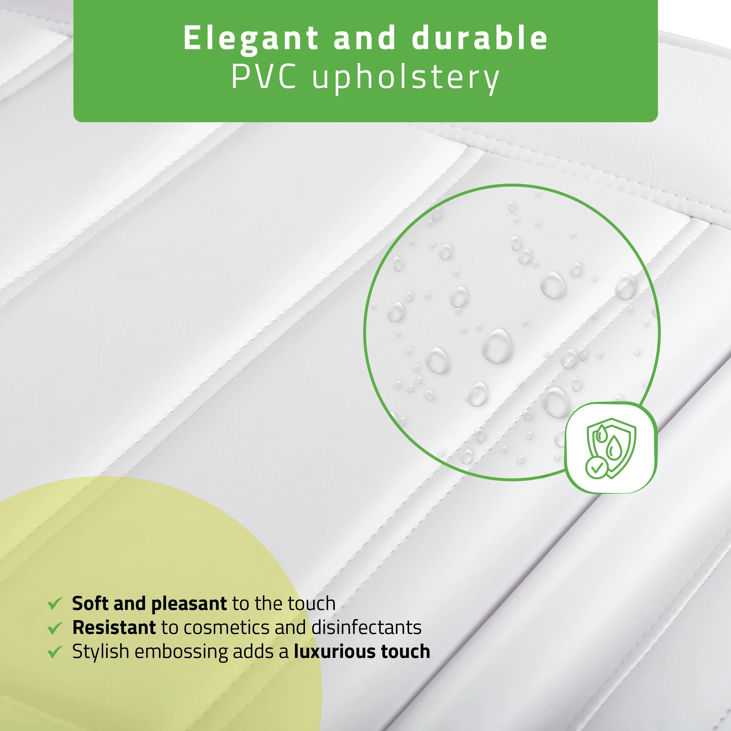 Leo PRO 4 Comfy Base k501 elektrisk behandlingsstol, vit
