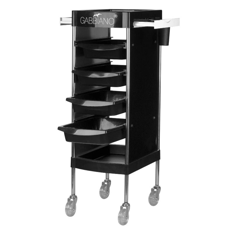 GABBIANO FX11F svart frisörassistent rullvagn