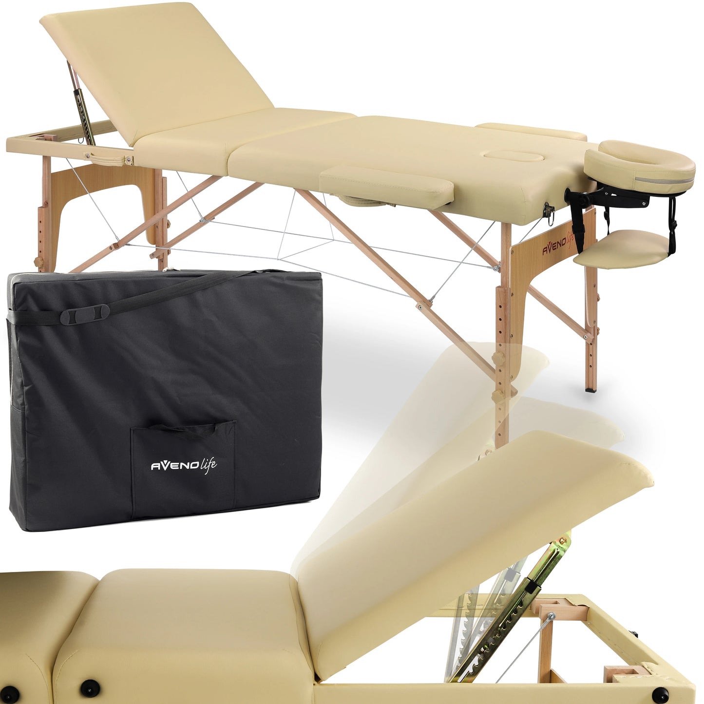 Bärbar massagebänk Bianca Comfy Base K533 Beige