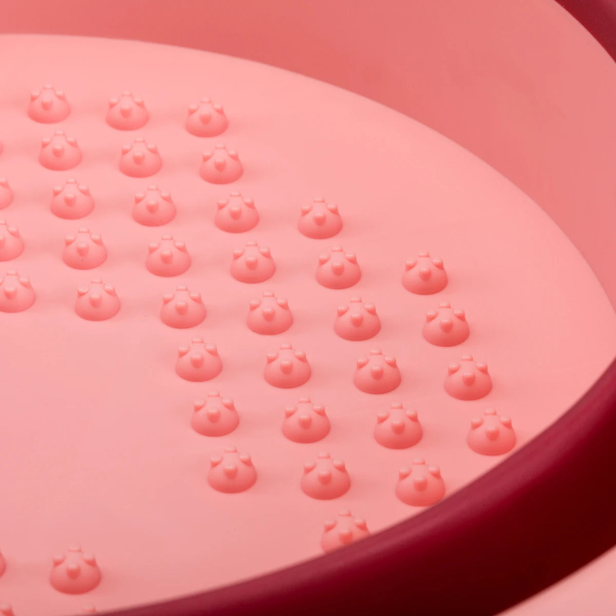 Hopfällbar fotvärdskål rosa