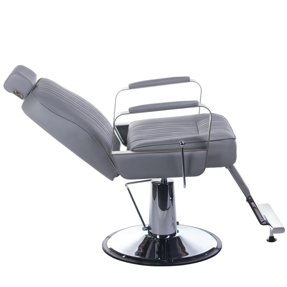 Barber Chair HOMER BH-31237, light grey