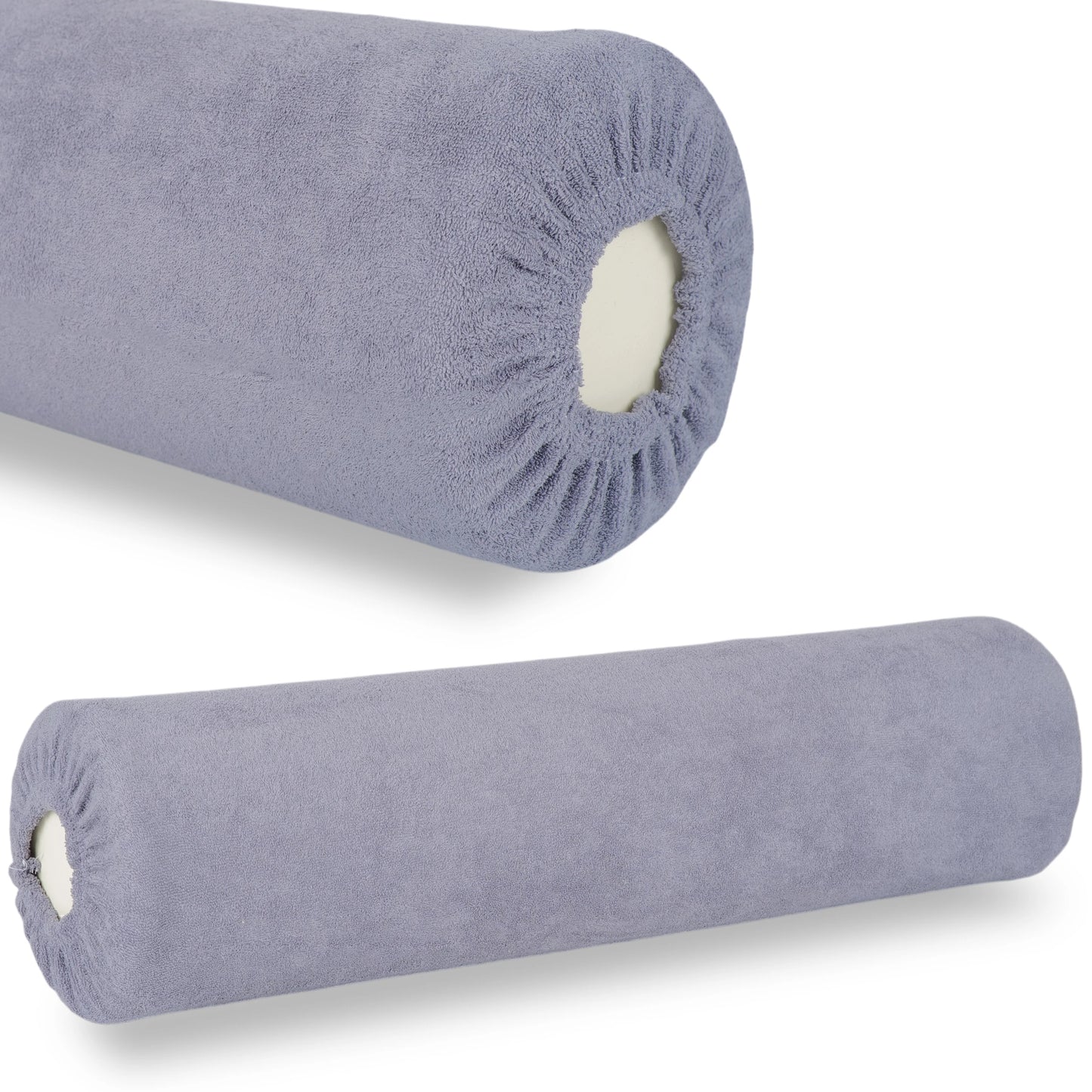 Frottékudde med elastisk band för kudde, 15 × 60 cm grå