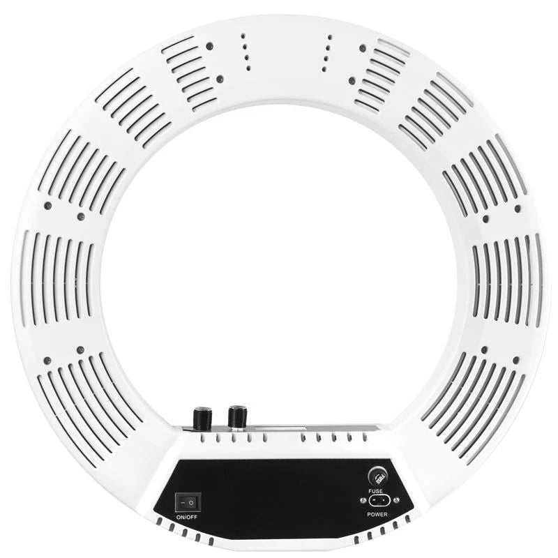Ringlampa, 18" 55W, fluorescerande, vit + stativ