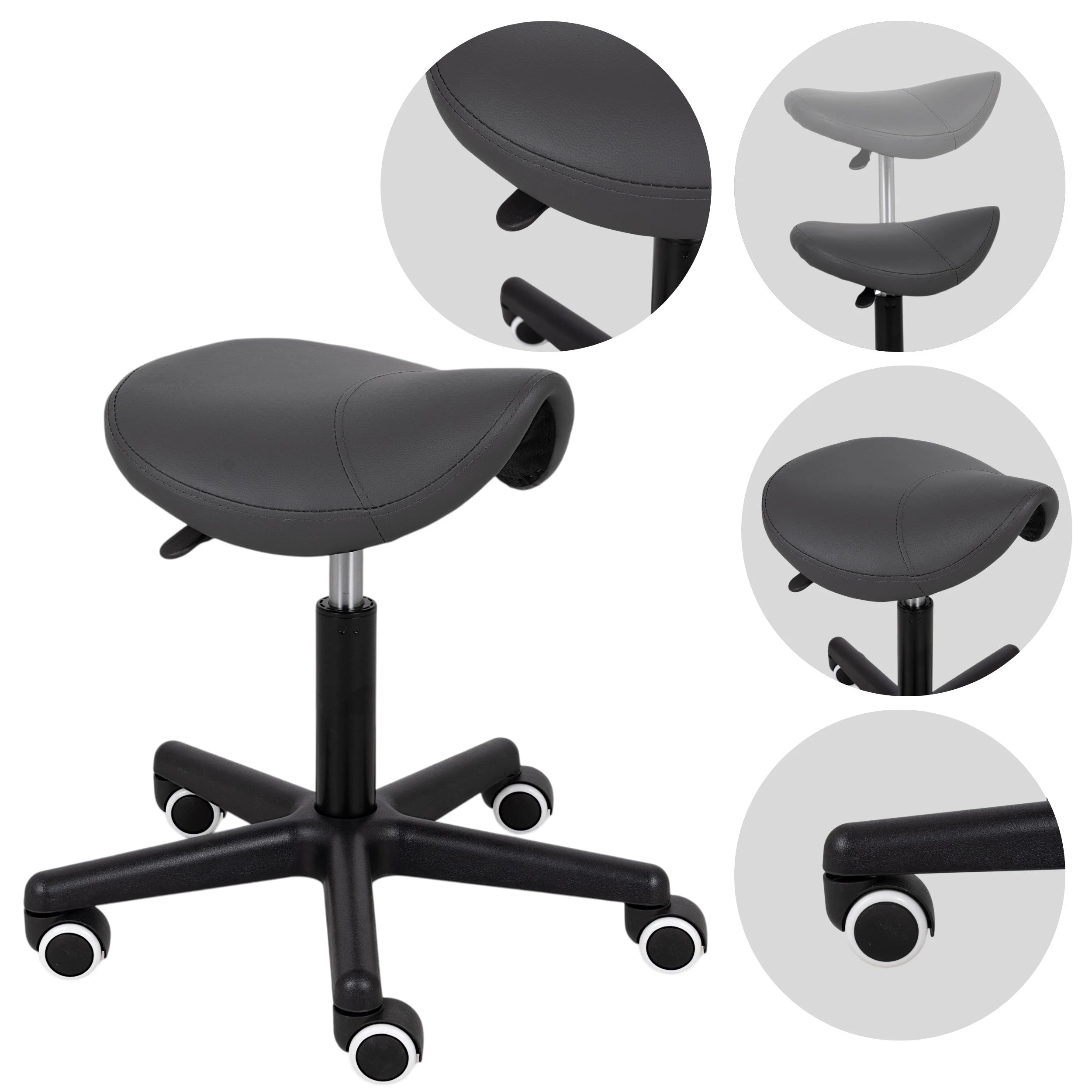 Saddle stool LUMO, Comfy Base k521 grå