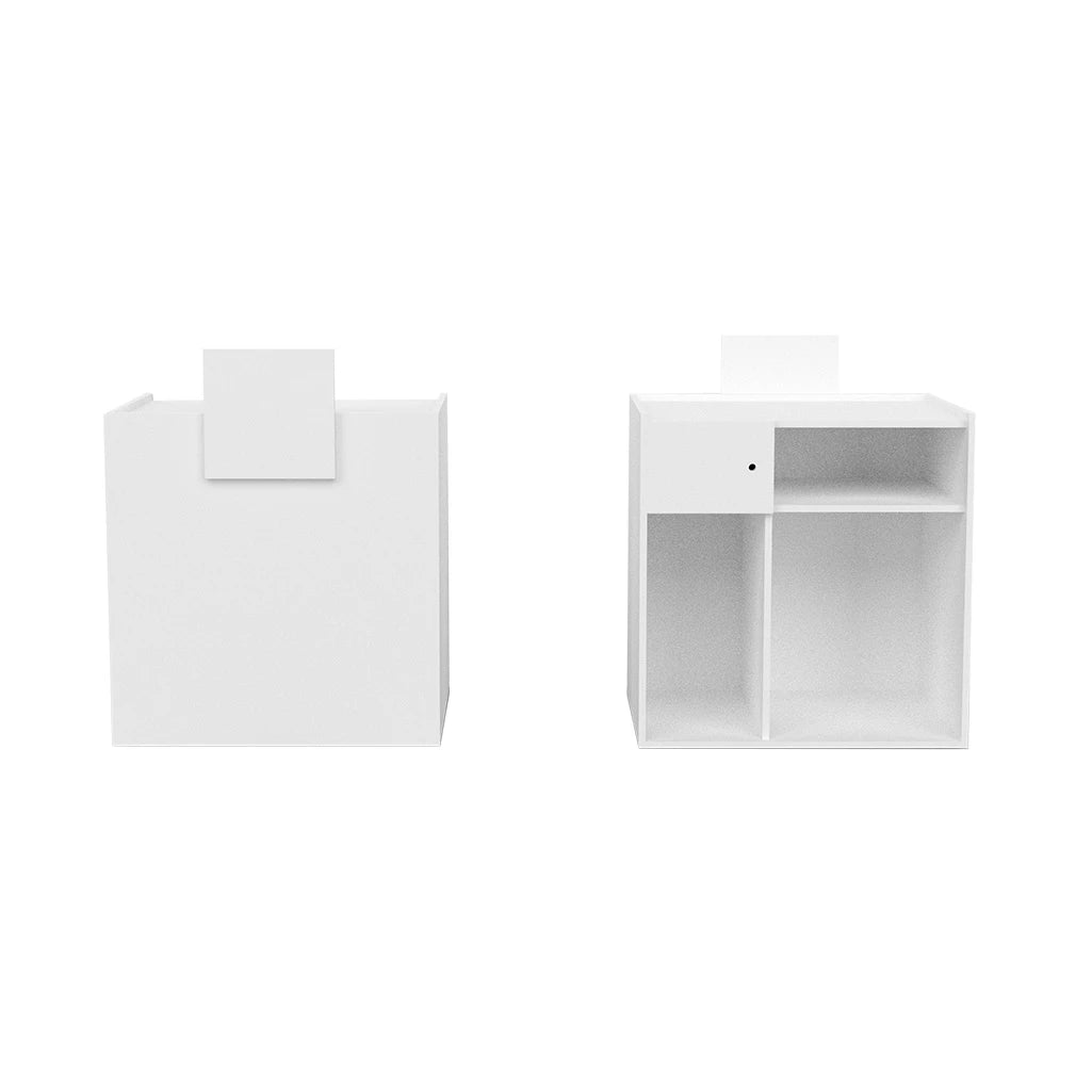 Weelko HAI Wooden White Reception Desk with White Decor