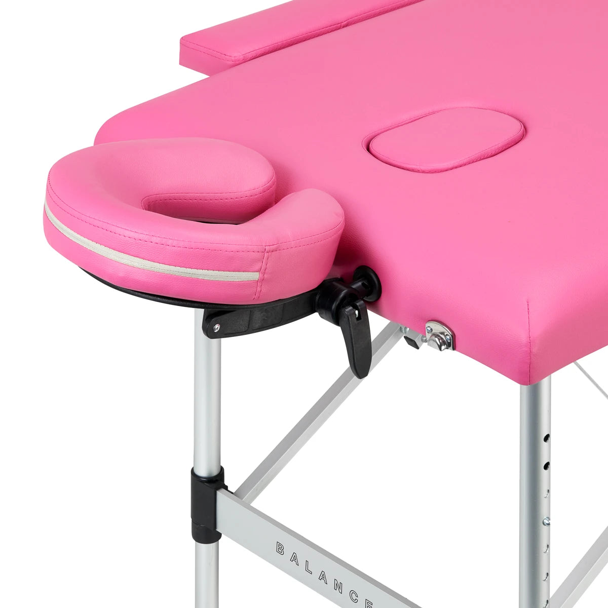BALANCE aluminiumhopfällbar massagebänk 2-delad rosa