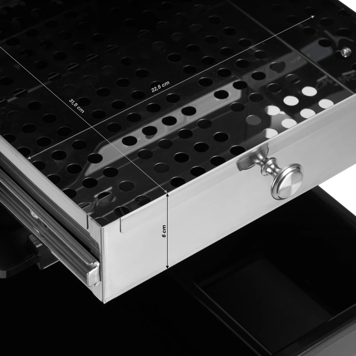 GABBIANO Frisörvagn med UV-sterilisator 68UV svart