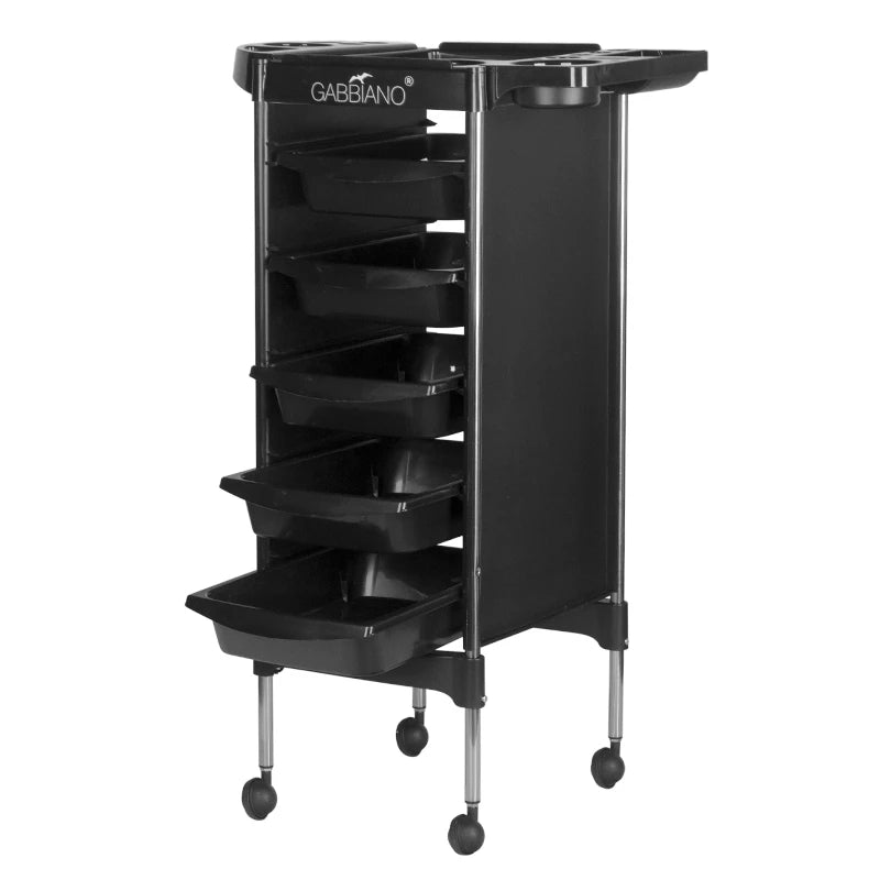 Gabbiano hairdressing trolley fx11-5 black