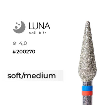 Luna Bits Diamantborr Kon 4,0 mm/12, Röd/Medium