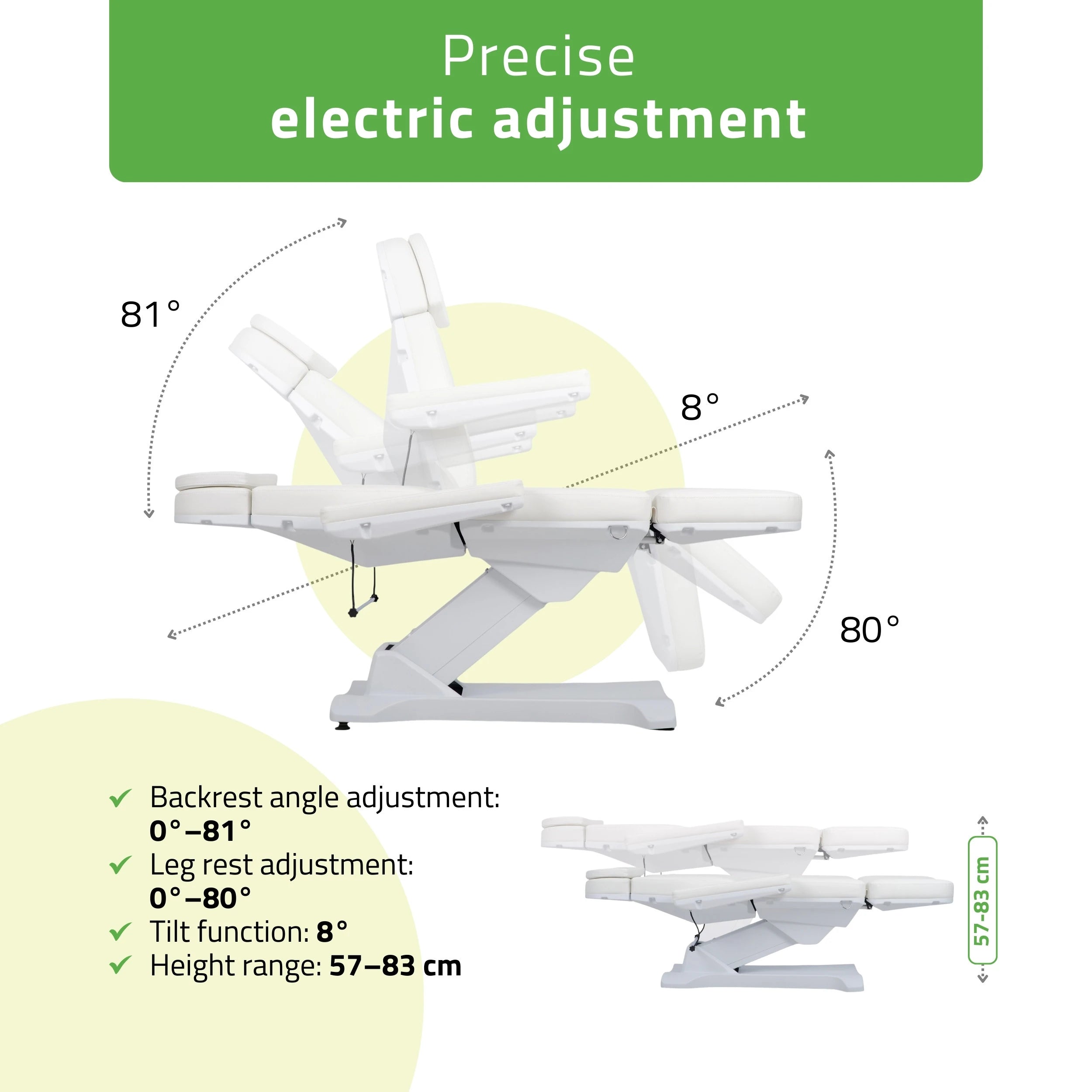 Electric beauty chair Selia PRO 4 Touch Core k301 white