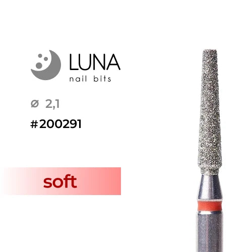 Luna Bits Diamantborr Kon - 2,1mm 10mm, Röd Fin Kornstorlek