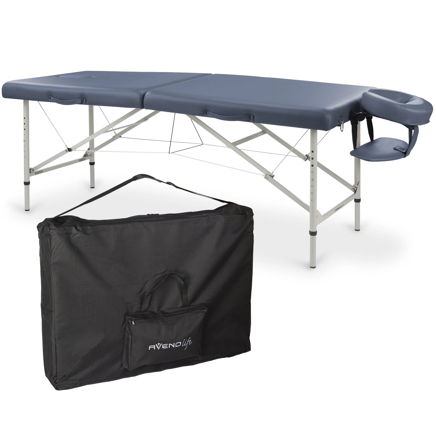 Bärbar massagebänk Verona Matt Touch K102 Agatblå