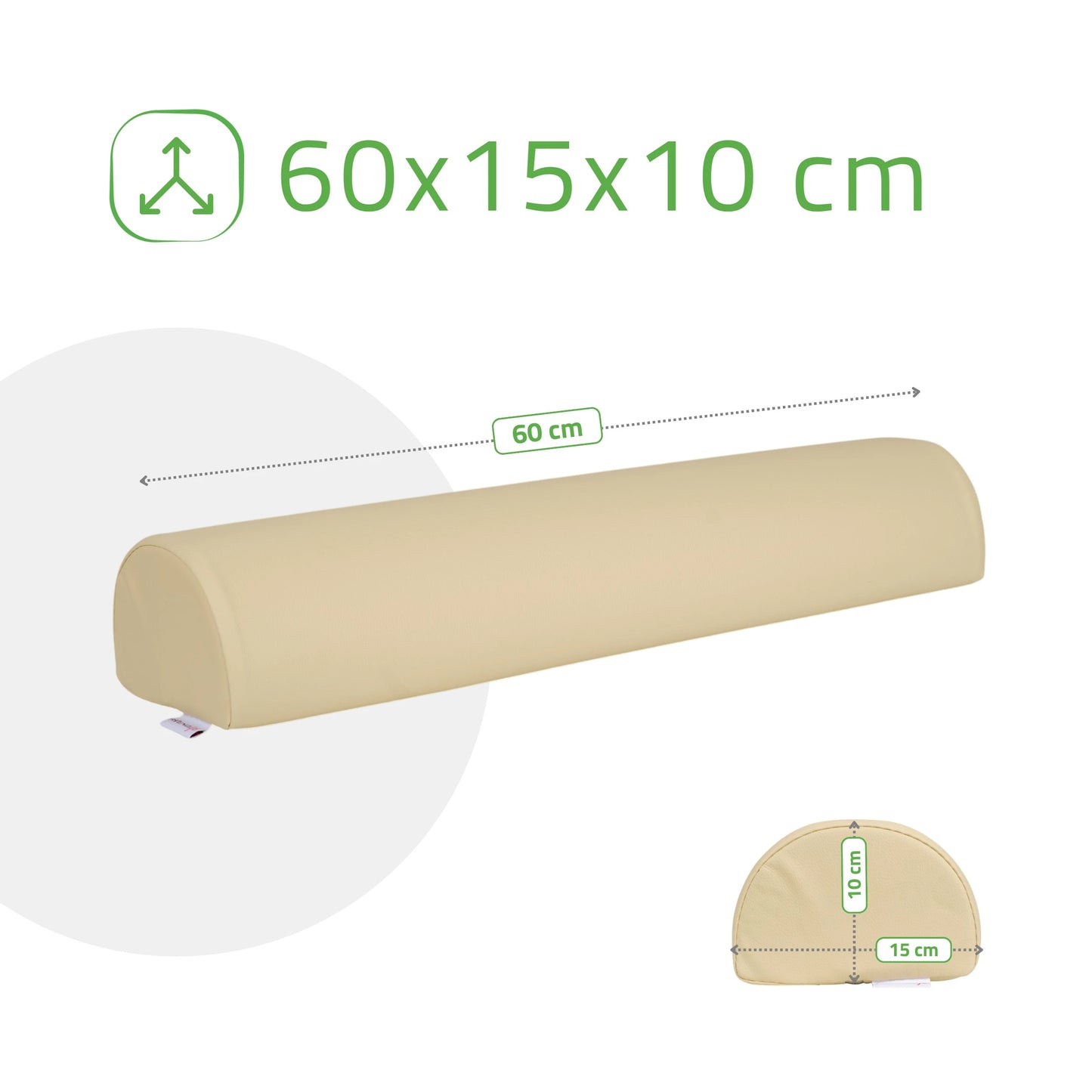 Semi Round Bolster 60x15x10 - K533 Beige