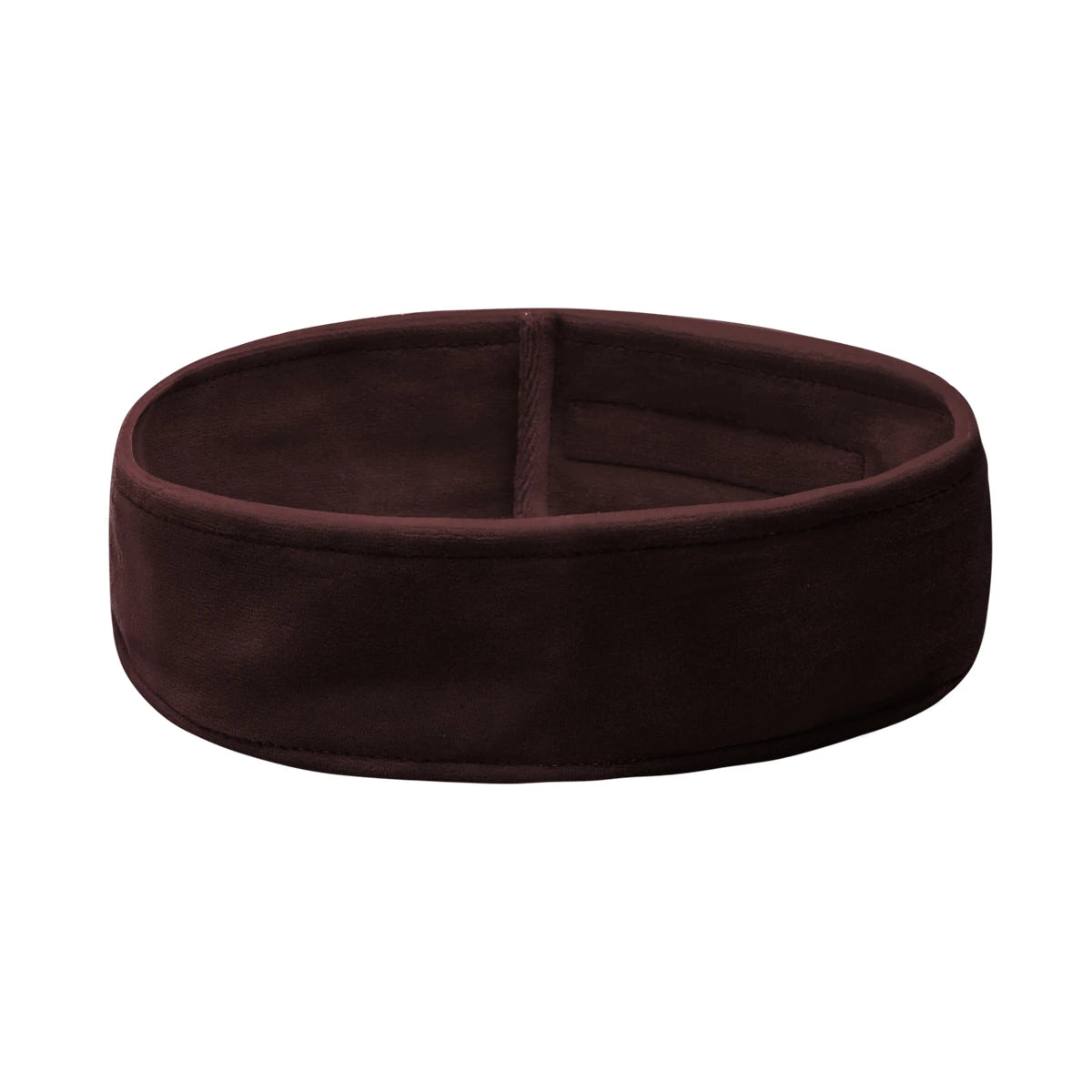 Kosmetisk pannband velour brun