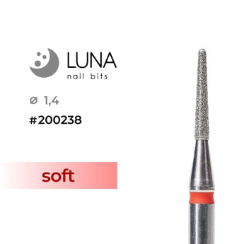 Luna Bits Diamantborr Kon 1,4-8, Röd Fine Grit
