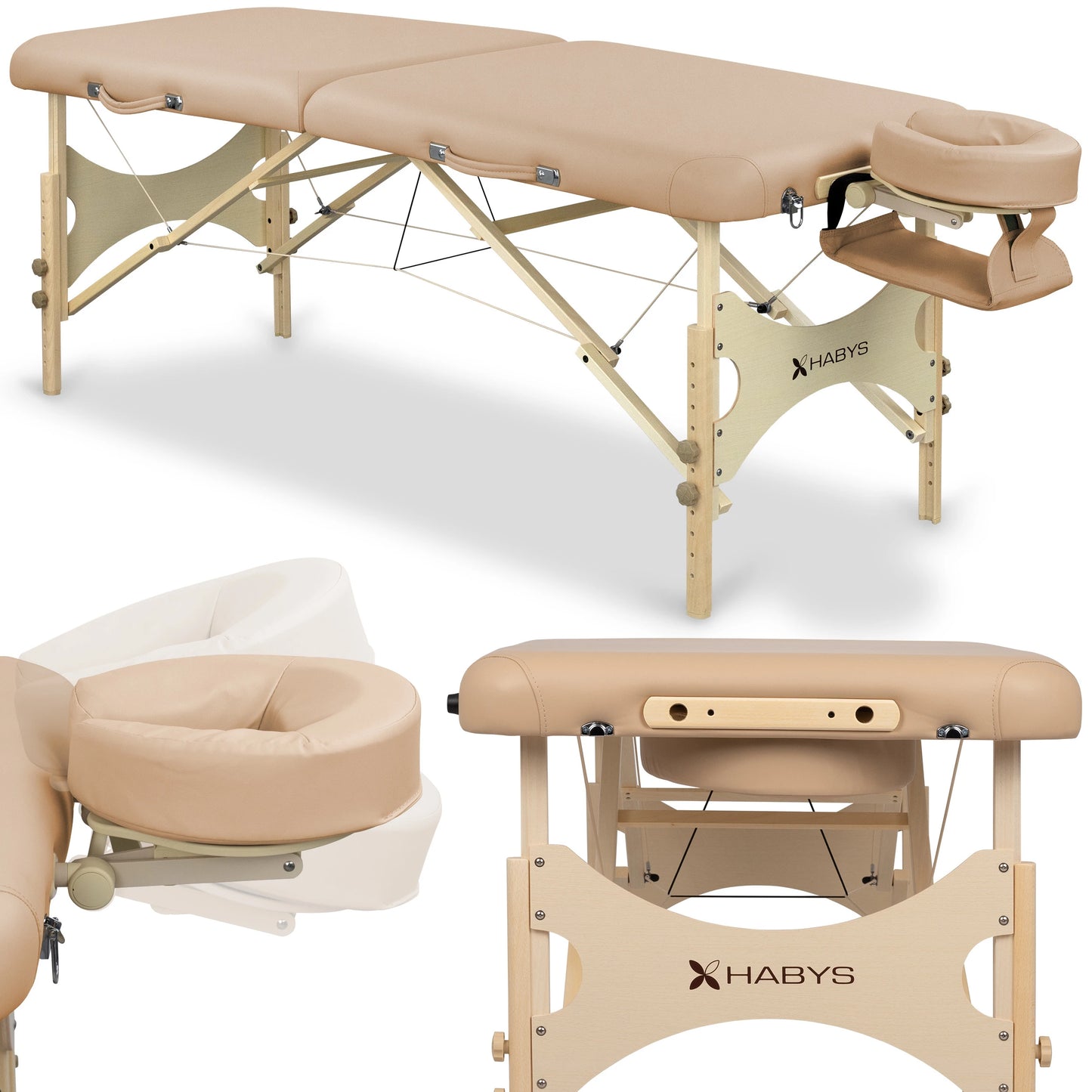 Bärbar massagebänk Bello One 70 Soft Touch K607 Moco Beige