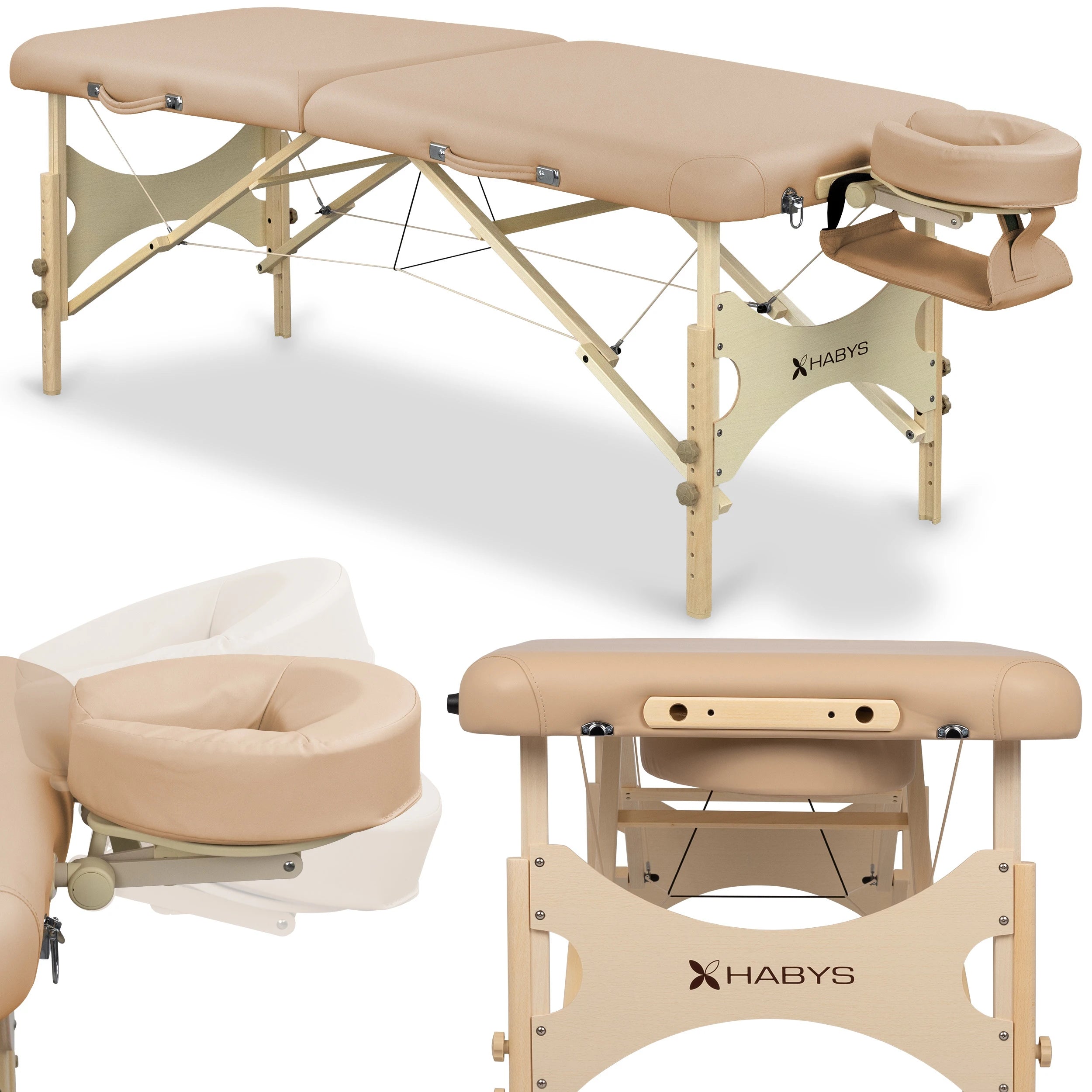 Bärbar massagebänk Bello One 70 Soft Touch K607 Moco Beige