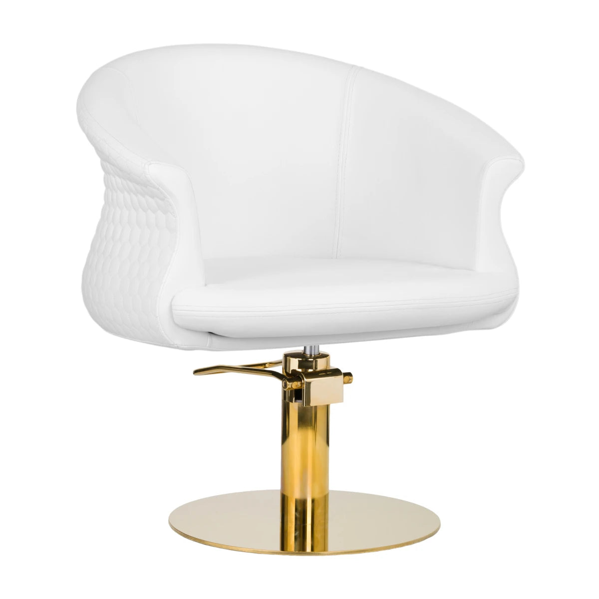 Hairdressing chair GABBIANO VERSAL GOLD WHITE