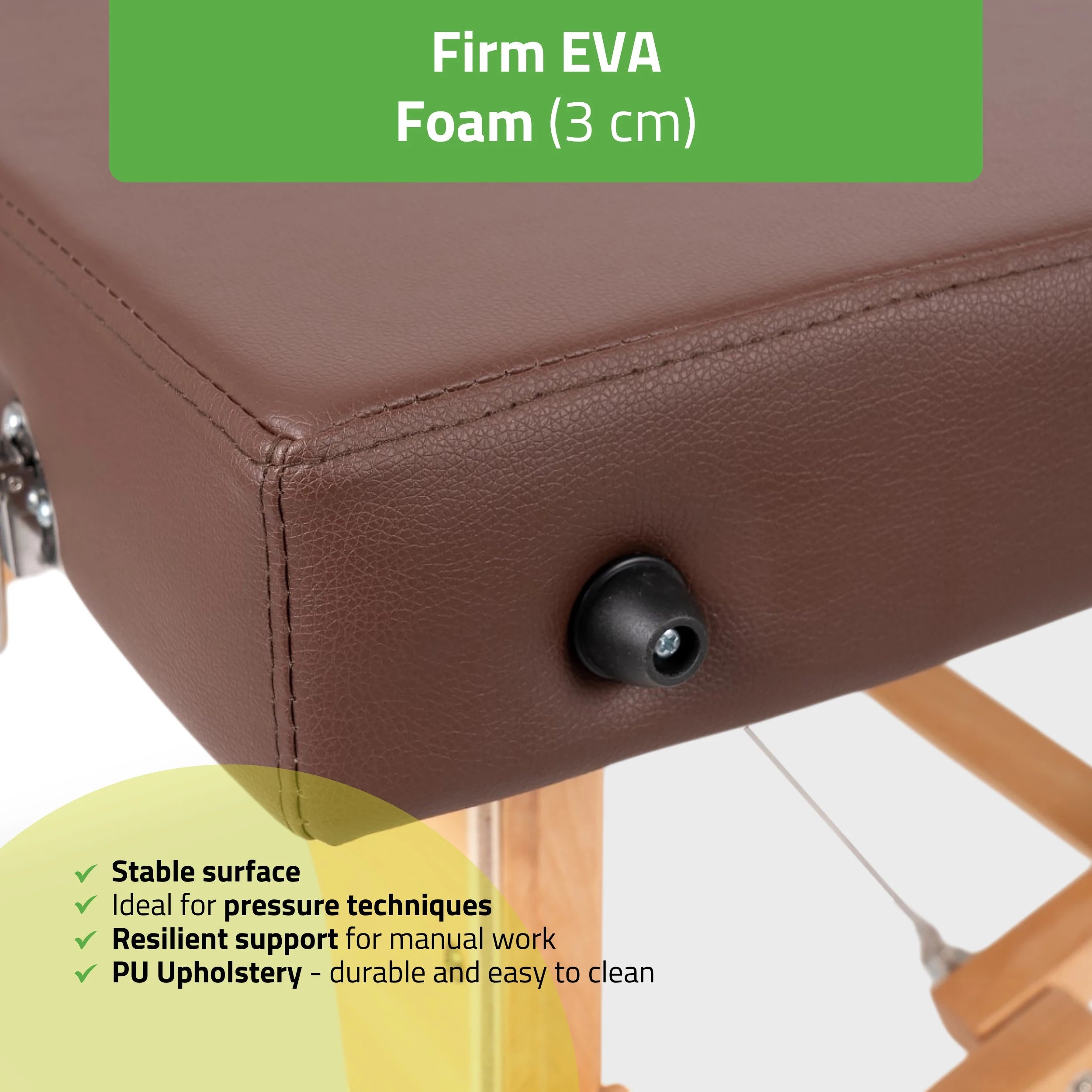 Bärbar massagebänk Niro 80 PU k835 brun
