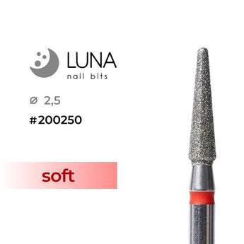Luna Bits Diamantborr Round End Kon 2,5-10, Röd Fine Grit