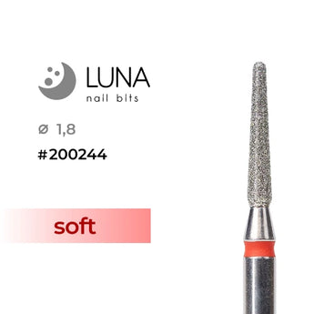 Luna Bits Diamantborr Kon 1,8 mm x 10 mm Röd Fine Grit