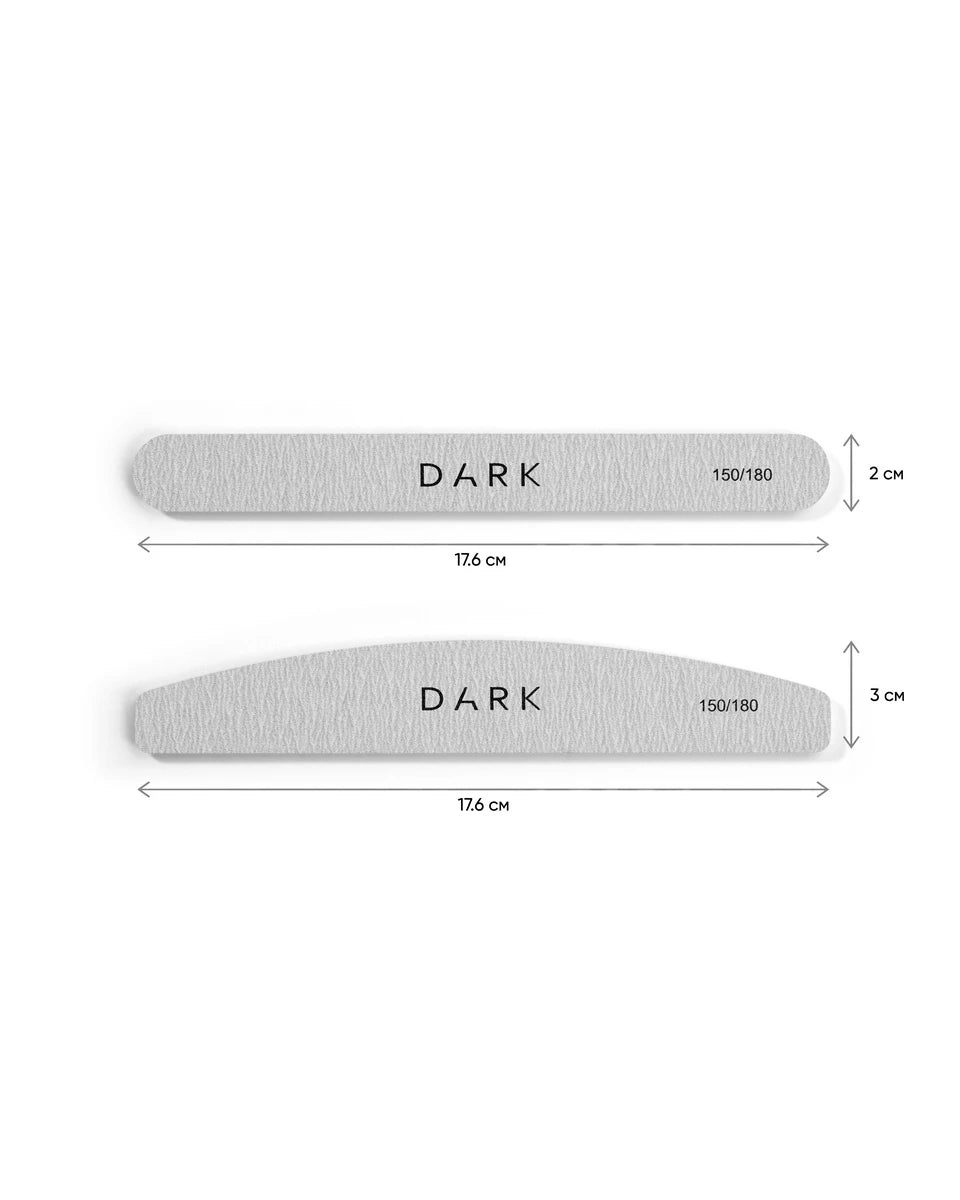 DARK by Rior Filset - oval på skum grå, 25 st (150/180 körning)