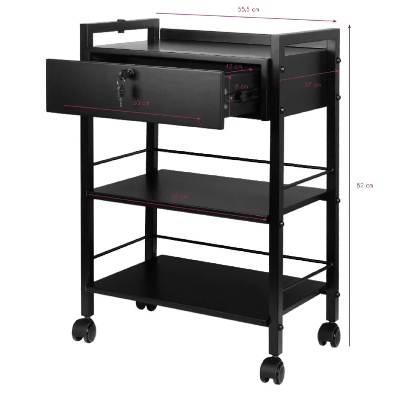PRO INK 1019a rullvagn, svart
