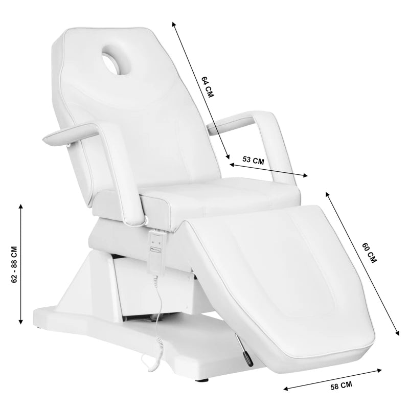 Beauty bed-couche SOFT, 1 motor, white
