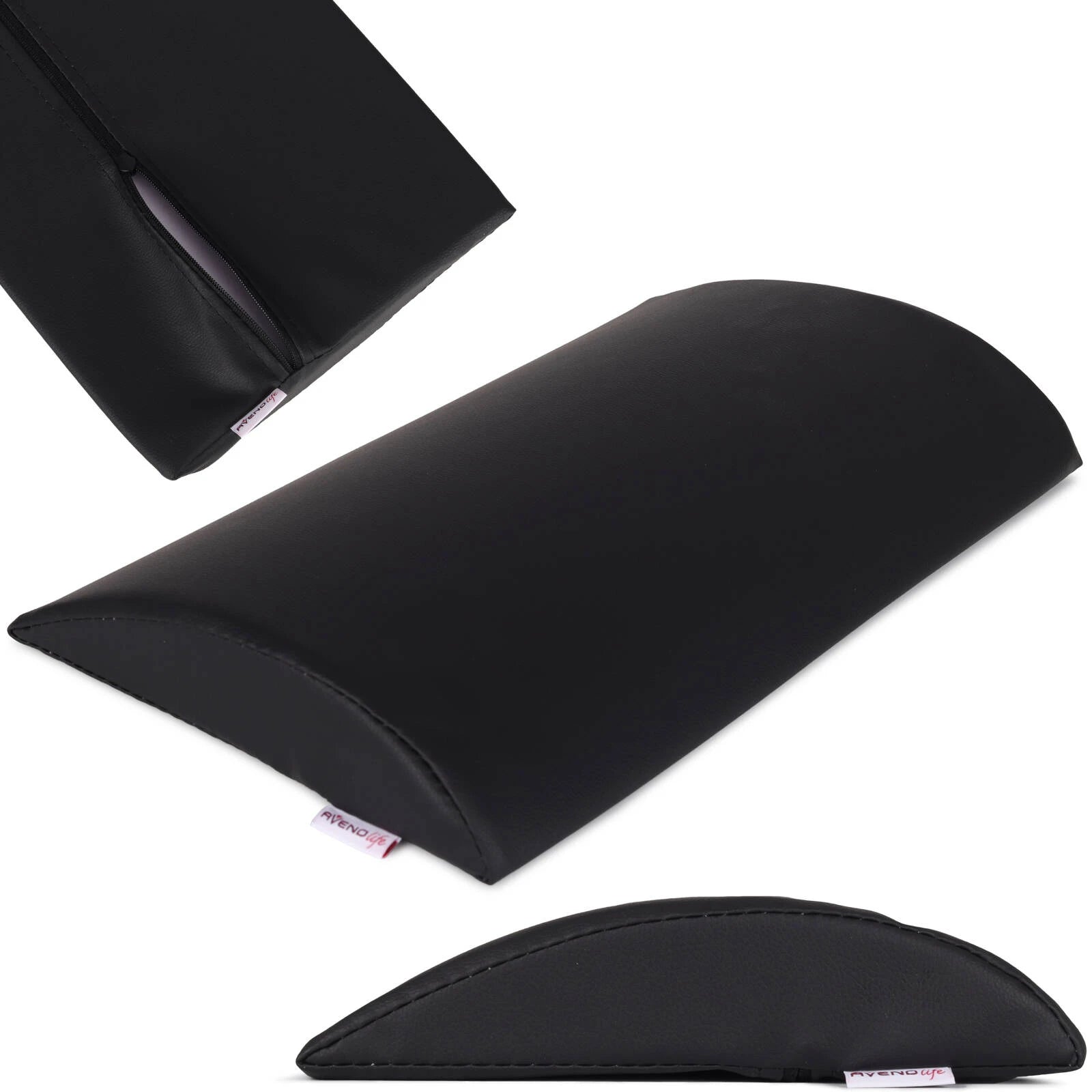 Semi Round Bolster Lumbar 40x25x5 K515 Black