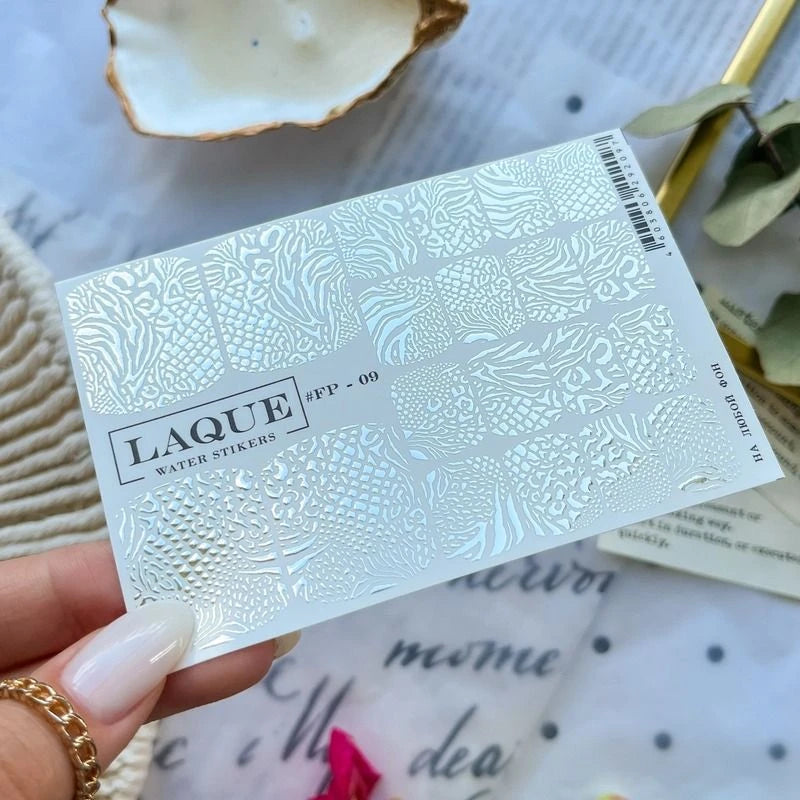 LAQUE Nail Slider design PEDICURE FOIL-09, SILVER