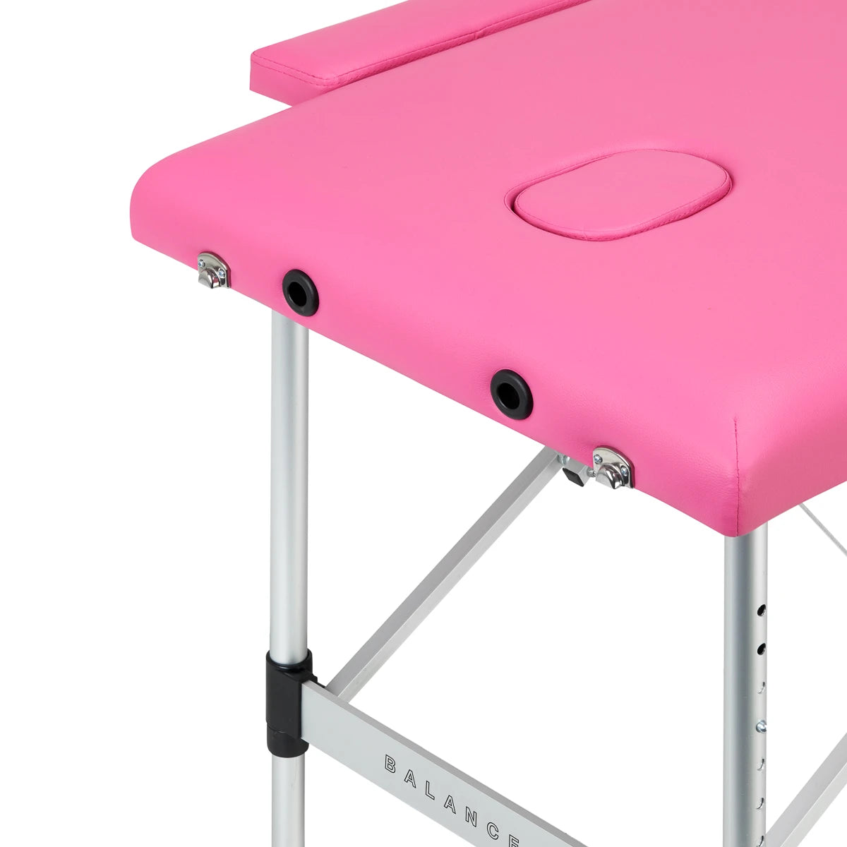 BALANCE aluminiumhopfällbar massagebänk 2-delad rosa