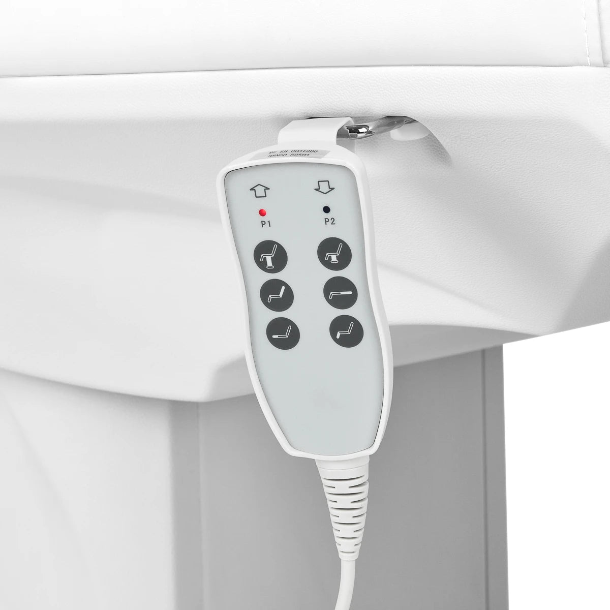 AZZURRO Elektrisk behandlingsbänk, 3 motorer, vit
