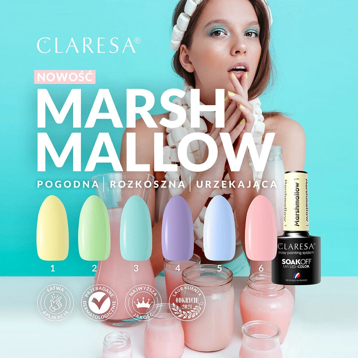 CLARESA Gellack Marshmallow 5 5g