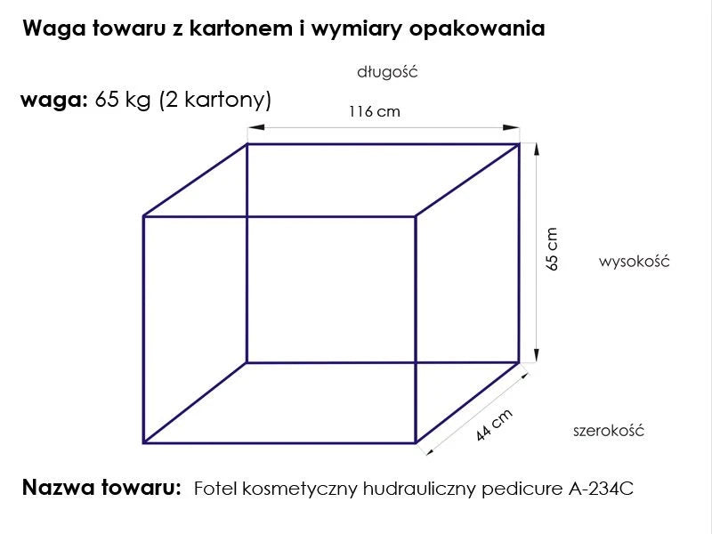 Hydraulisk fotvårdsstol A 234c PEDI, vit