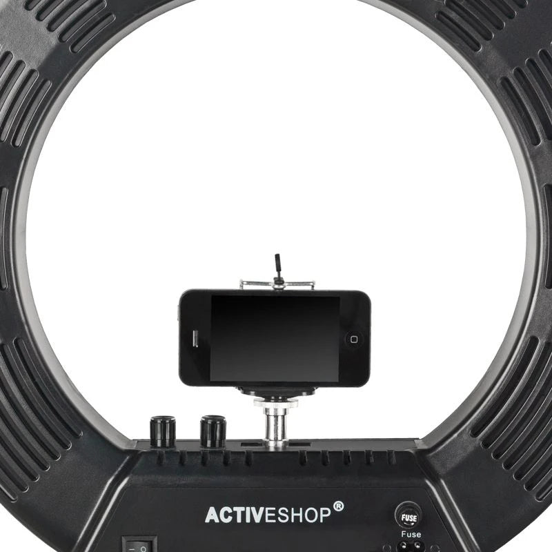 Ring light 18" 48W LED svart + stativ