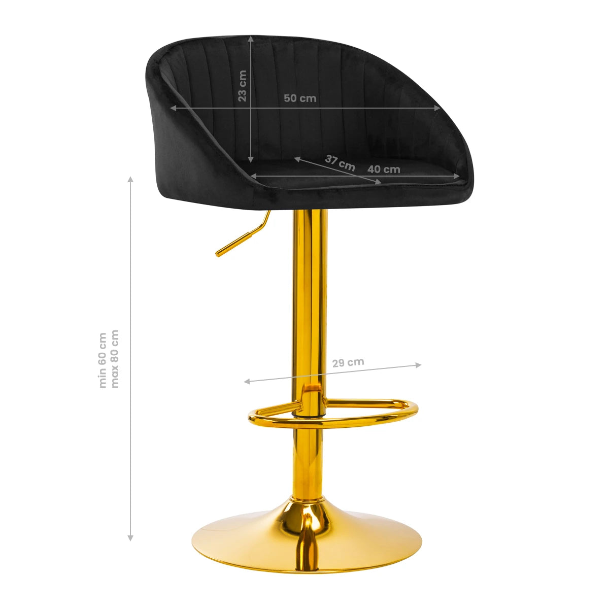 4RICO Barberarstol QS-B16G Velvet, Svart