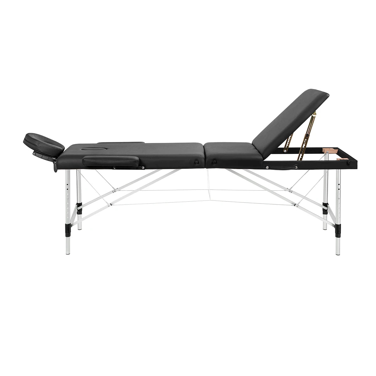 BALANCE aluminium folding massage table 3 segment black