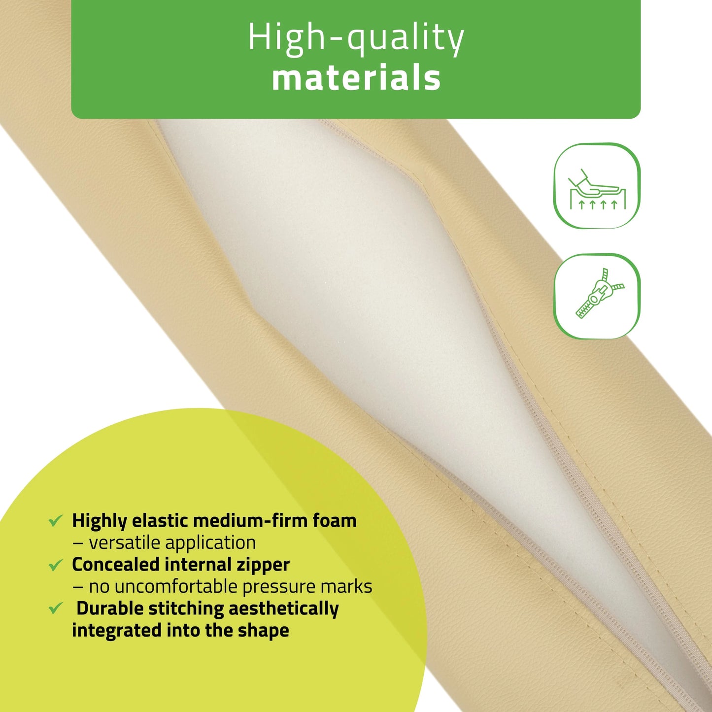 Semi Round Bolster 60x15x10 - K533 Beige
