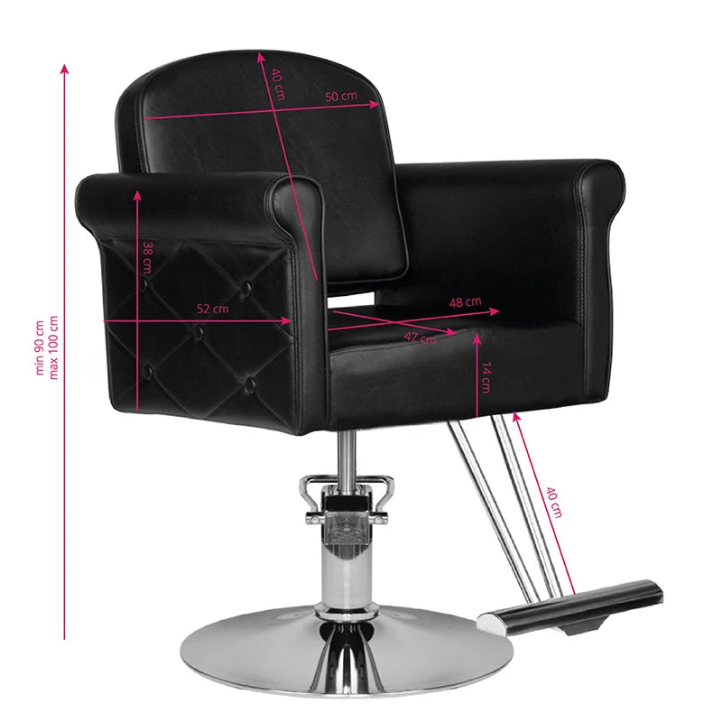 Hair System HS69 frisörstol svart