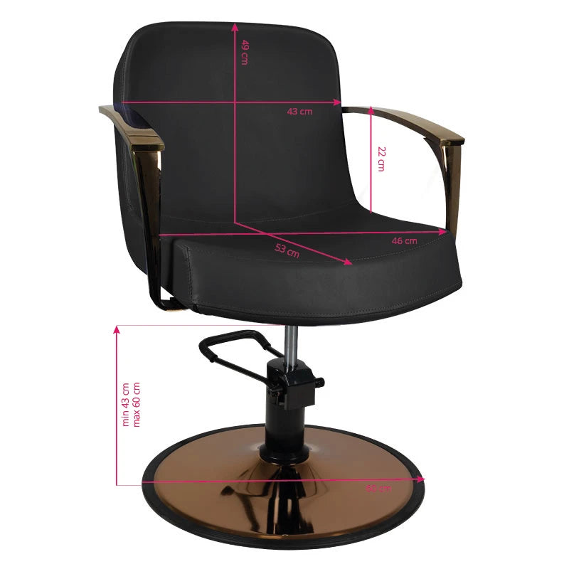 Hairdressing chair Gabbiano Bologna, black