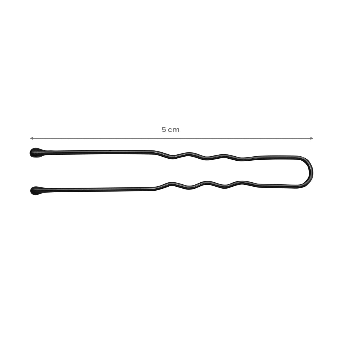 Hårknopar e-65 300 st 5 cm svart