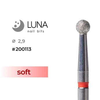 Luna Bits Diamantborr Ball 2,9 mm, Röd, Fin