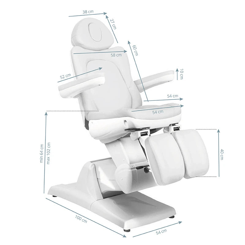 Pedicure Chair AZZURRO 870s PEDI, 3 motors, white