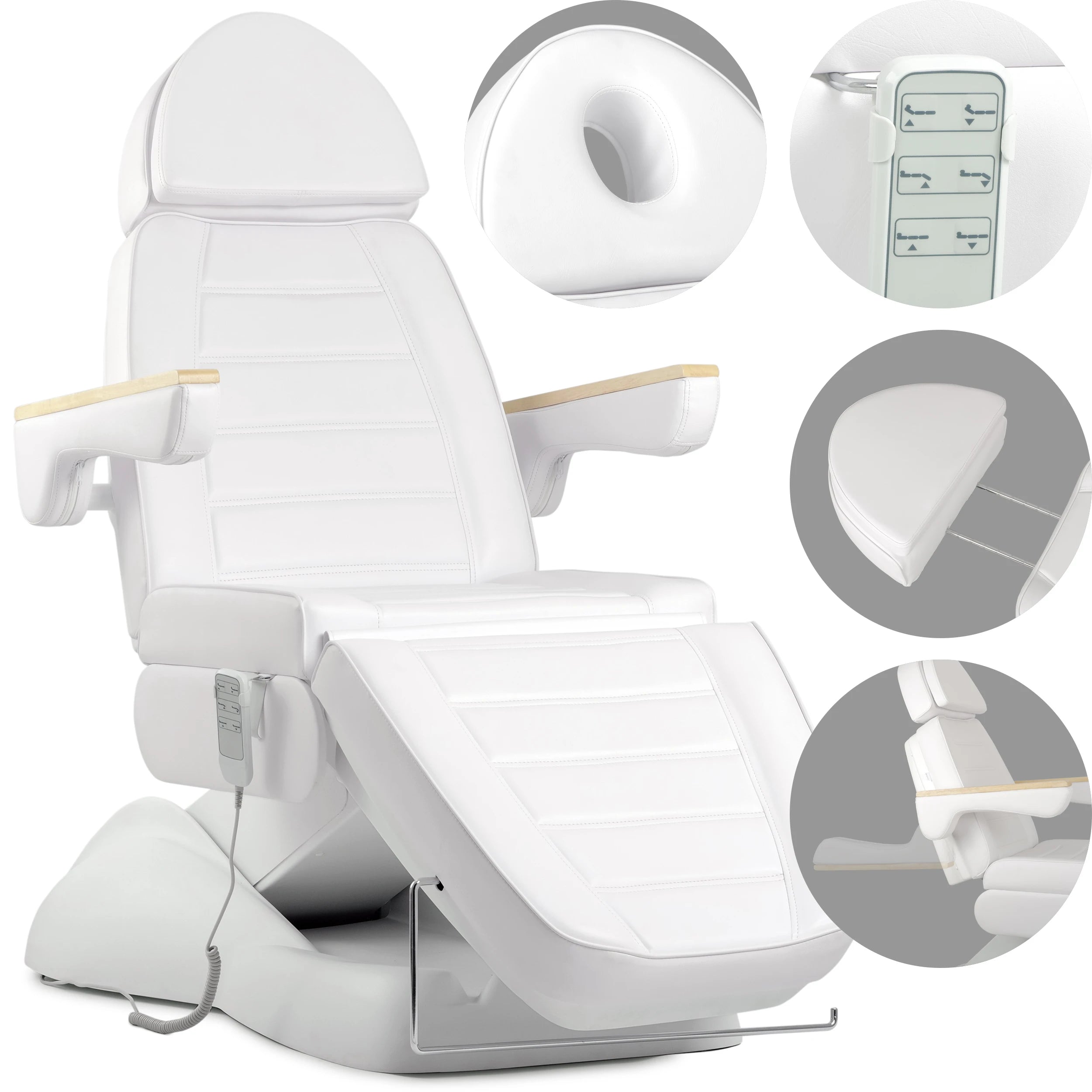 Leo PRO 4 Comfy Base k501 elektrisk behandlingsstol, vit