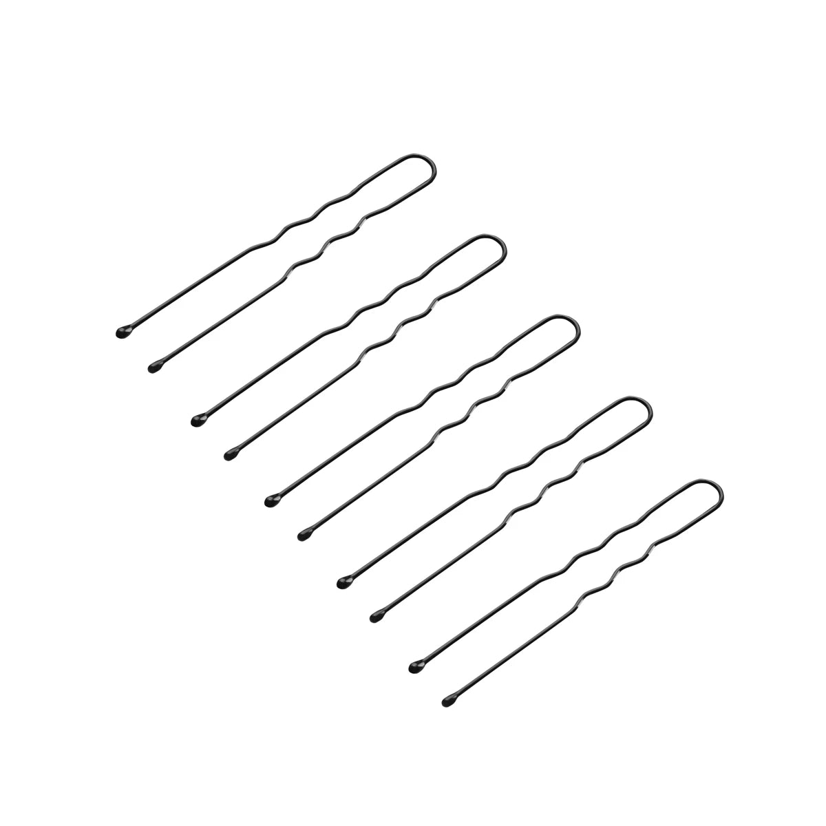 Hårknopar e-65 300 st 5 cm svart
