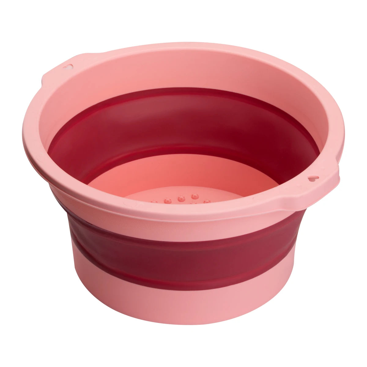 Hopfällbar fotvärdskål rosa