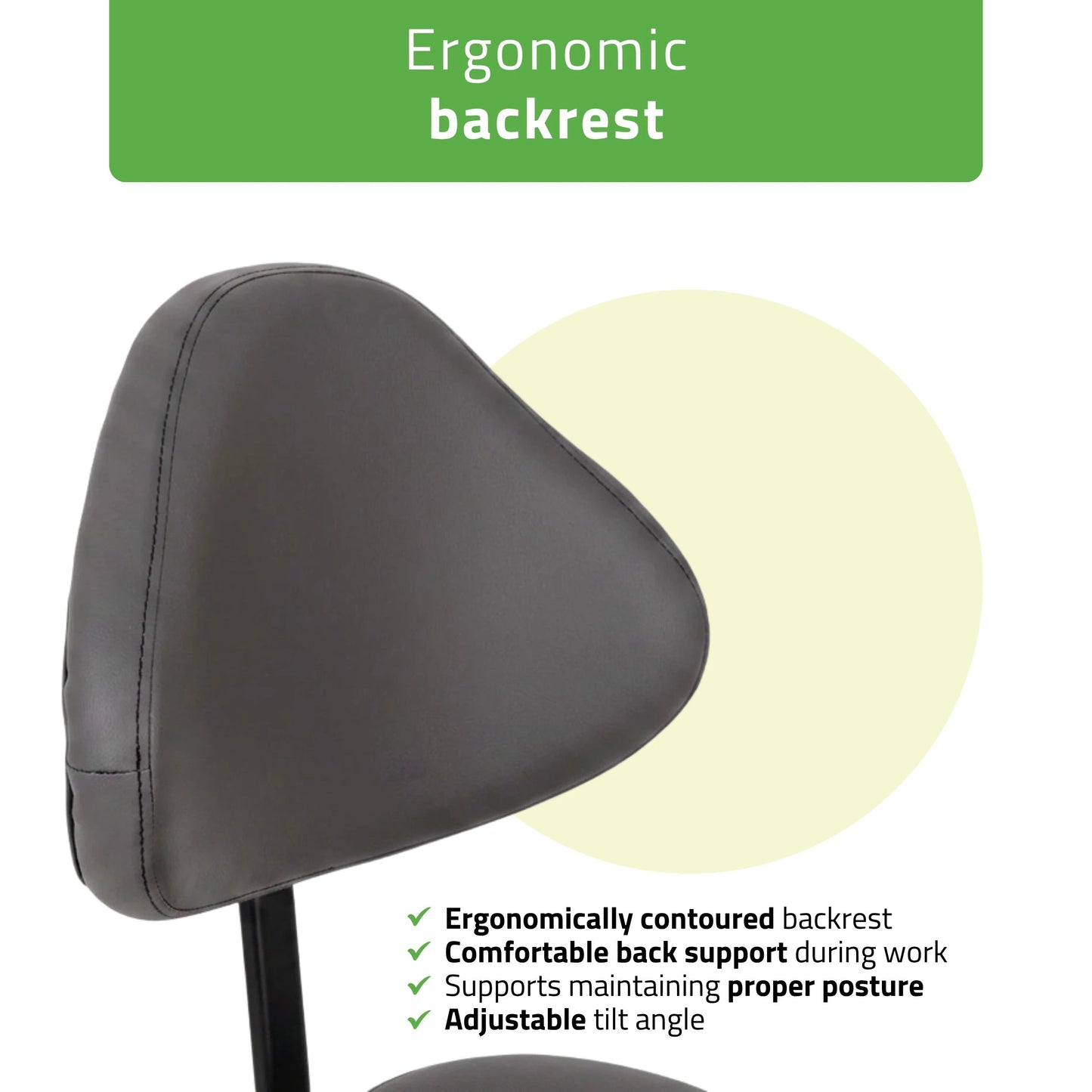 Saddle stool Sola, Comfy Base k521 grå