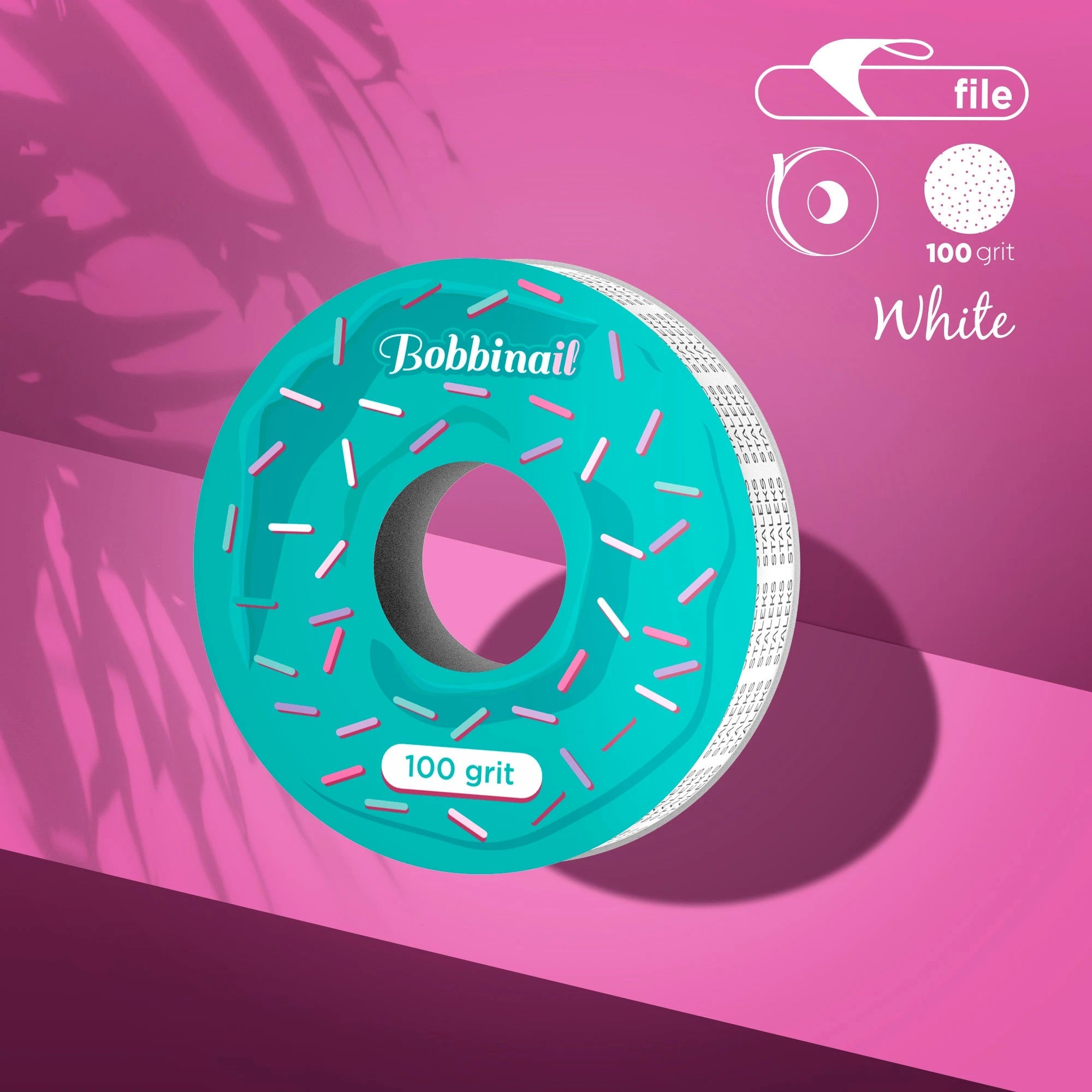 STALEKS Nagelfil Refill Roll, vit, 100 grit, 8m