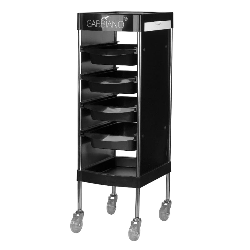 GABBIANO FX11F svart frisörassistent rullvagn